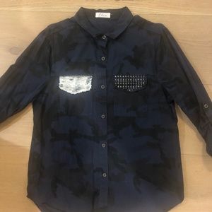 Black and Blue Camo Shirt